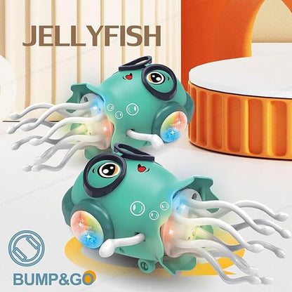 Dancing Jellyfish Toy, Light-up Musical Octopus with 360° Rotating
