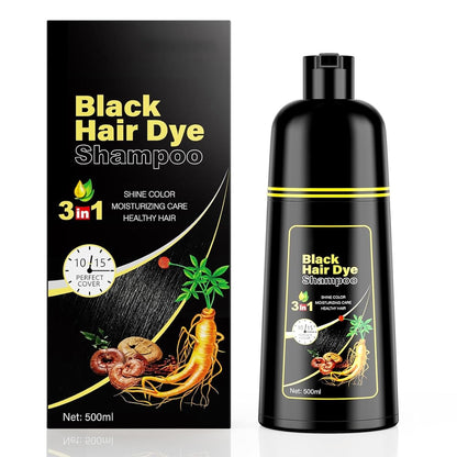 Black Hair Dye Shampoo 3 in 1