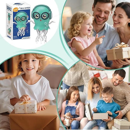 Dancing Jellyfish Toy, Light-up Musical Octopus with 360° Rotating
