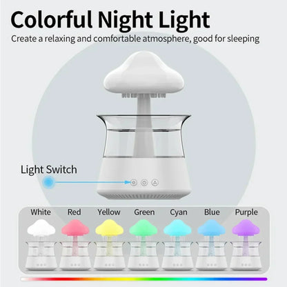300mL Mushroom Humidifier - مرطب الهواء مع ضوء ليلي