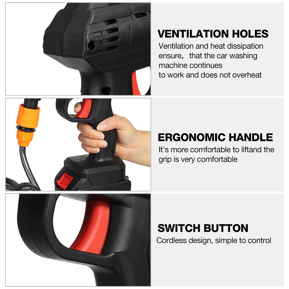 High-Pressure Car Washer Gun - Rechargeable Battery - Single Battery